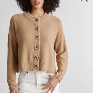 Quince Camel Button-Up Cardigan
